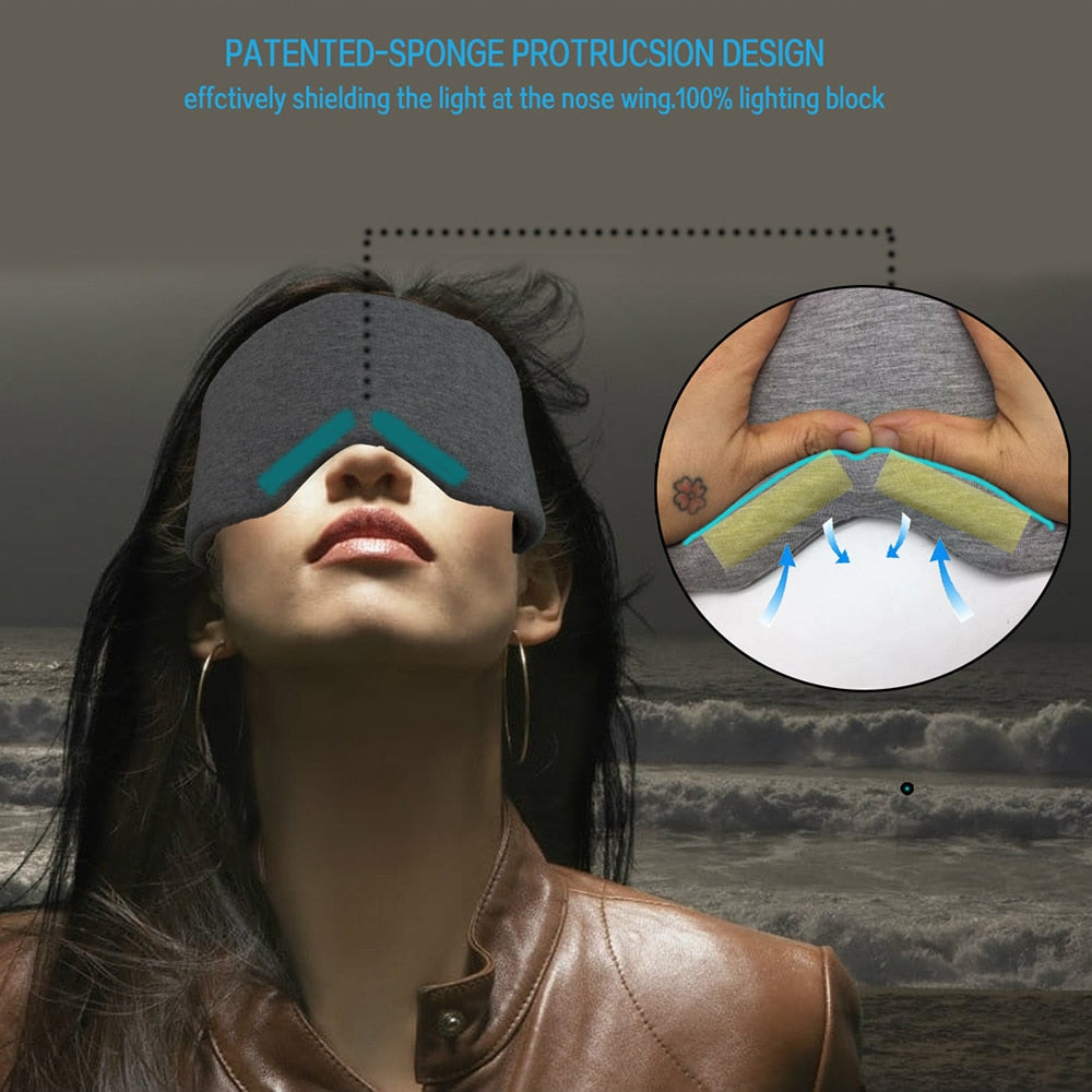 Cotton Silk Sleep Mask Blockout Eye Cover Eye Patch Women Men Soft