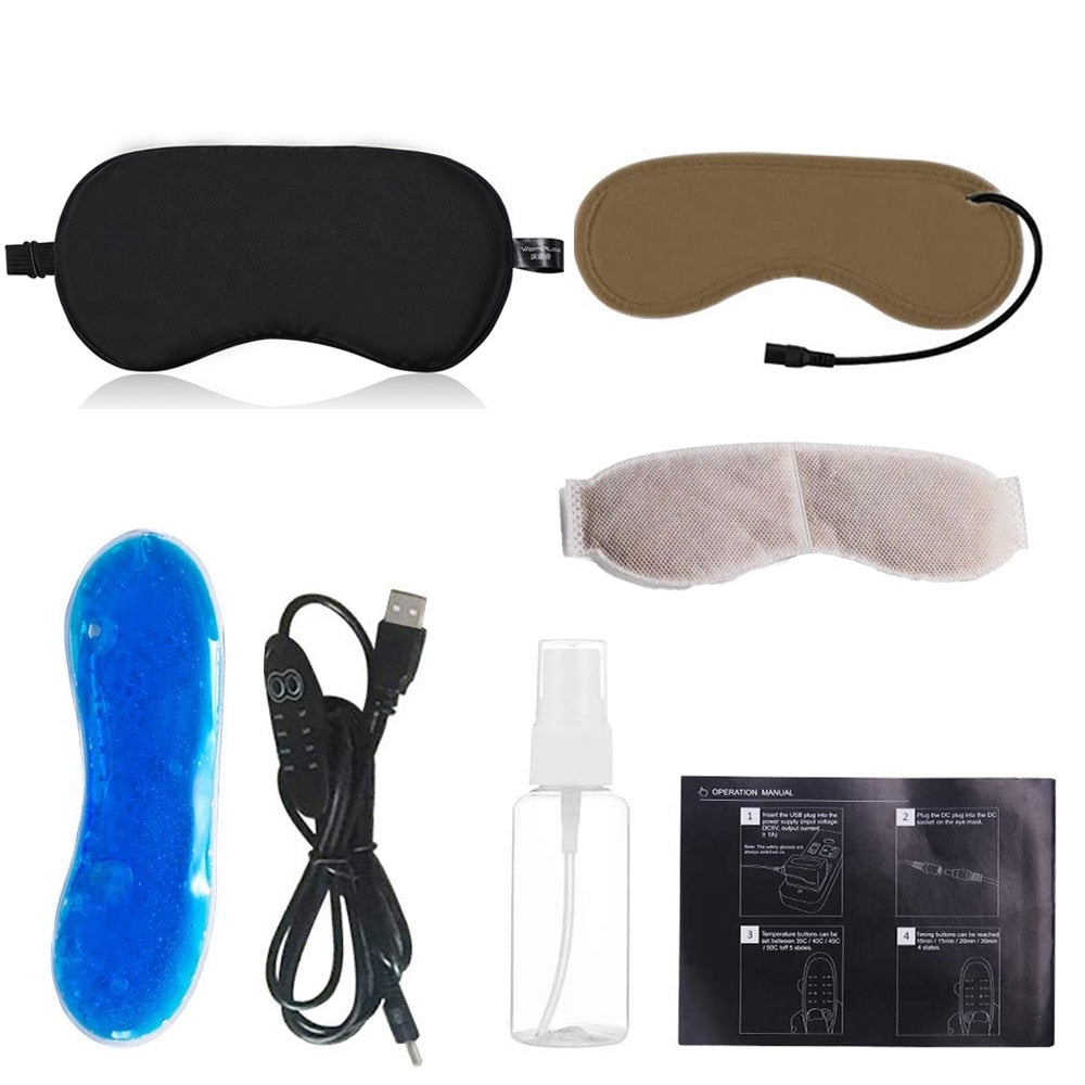 USB Steam Sleeping Eye Mask Shading Mask For Sleep Soft Adjustable