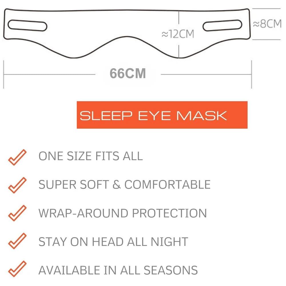 Adjustable Silk Sleep Mask for Total Blackout Unisex Full Size Large