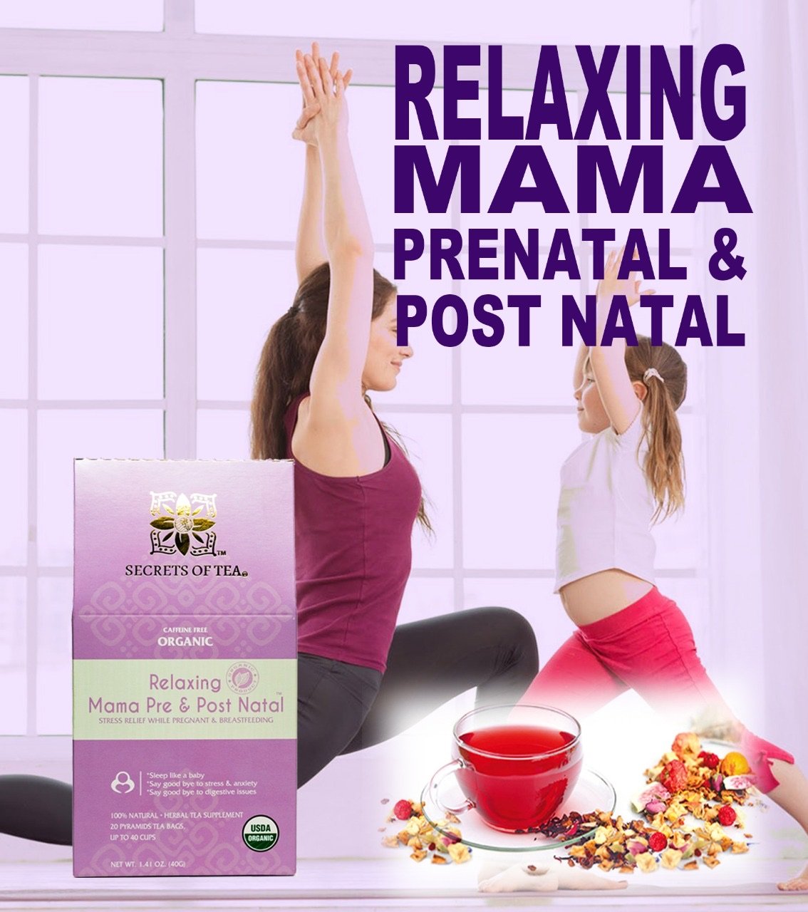 RelaxCalm Organic Herbal Tea - Stress Relief & Sleep Support